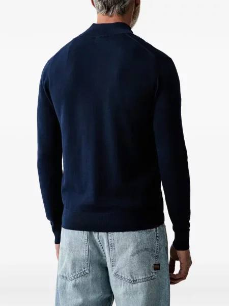 Pulover Hackett London cu broderie albastru