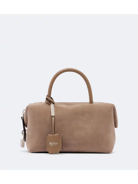 Top Max Mara din piele de căprioară bej