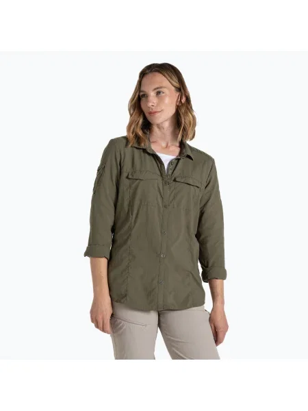 Дамска риза за трекинг Craghoppers NosiLife Adventure Long Sleeved Shirt III wild olive зелено