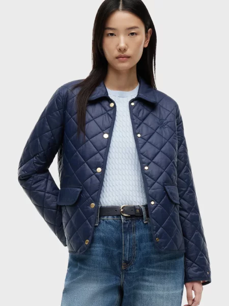 Стьобана куртка Tommy Hilfiger синя