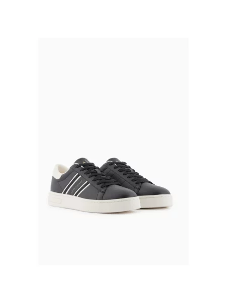 Sneakersy Armani Exchange w paski z paskiem czarne