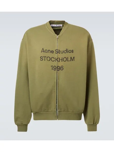 Hanorac din fleece Acne Studios din fleece verde