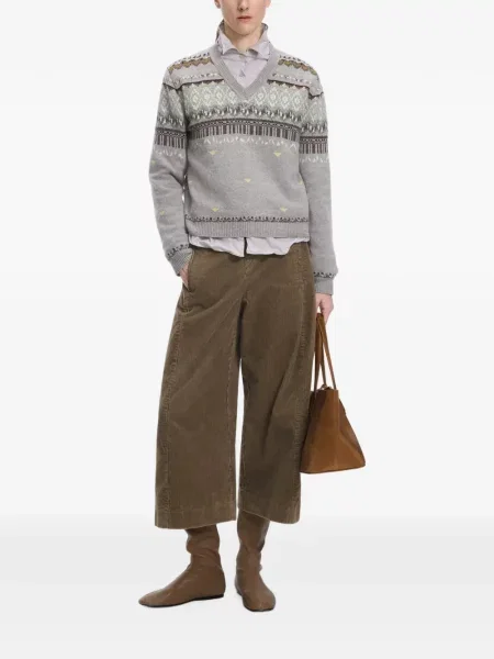 Pantaloni Jnby de catifea cord maro
