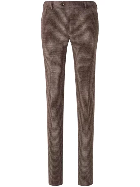 Zkrácené kalhoty Pt Torino s pepito vzorem hnědé