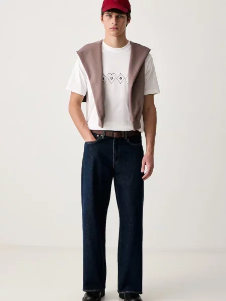 HUGO tricou pentru bărbați din Doudi alb