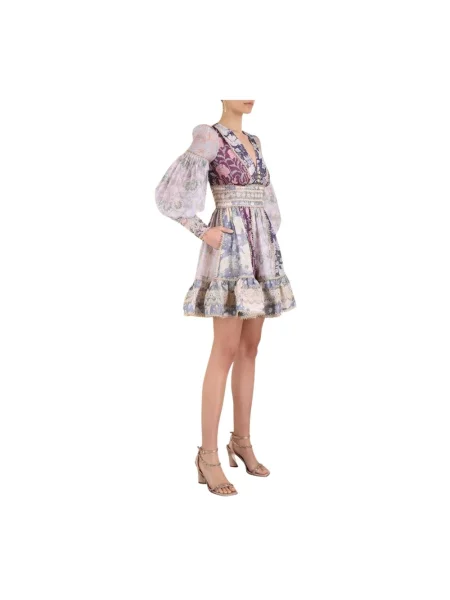 Sukienka mini Zimmermann koronkowa fioletowa