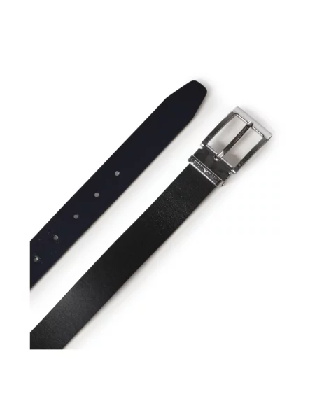 Emporio Armani pasek skórzany czarny