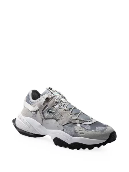 Sneakerși Lacoste cu șireturi din dantelă gri