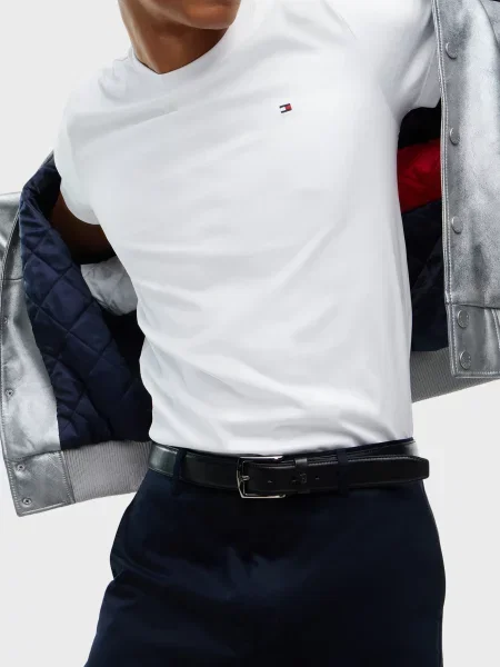 Кожаная куртка Tommy Hilfiger серая