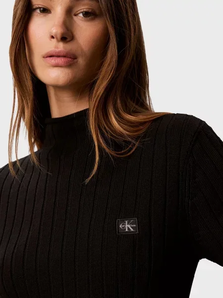 Водолазка Calvin Klein Jeans для гольфу чорна