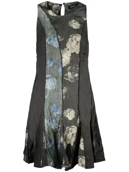 Rochie mini Desigual cu model floral cu imagine negru