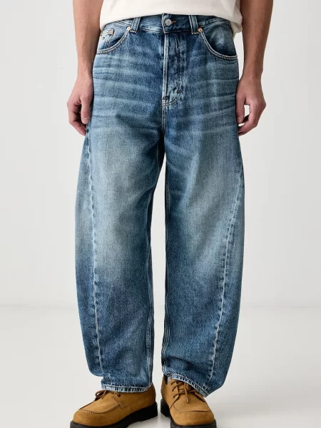 Tommy Jeans blugi barrel pentru bărbați albastru