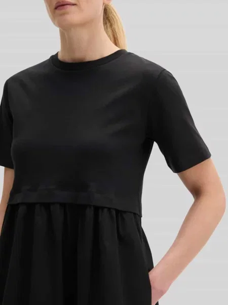 Sukienka casualowa o kroju loose fit z czystej bawełny Marc O'polo czarna