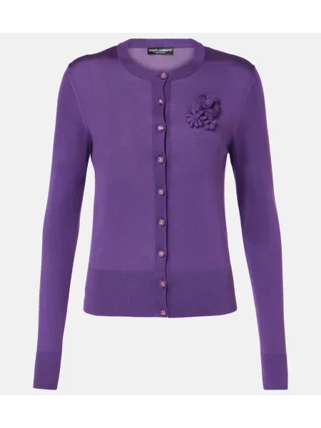 Cardigan Dolce&gabbana de mătase violet