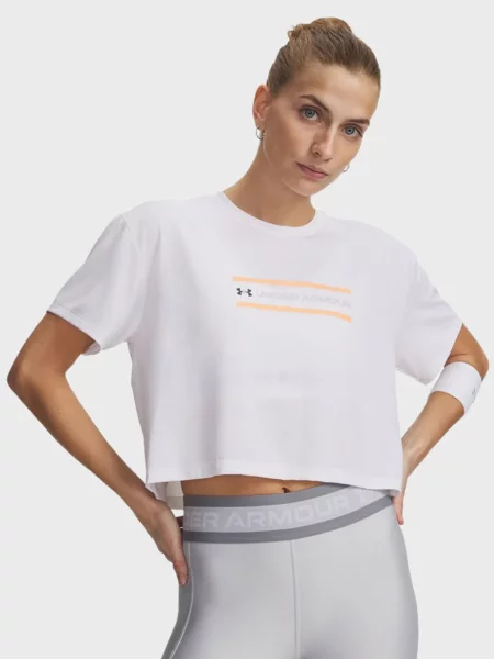 Укорочена футболка Under Armour біла