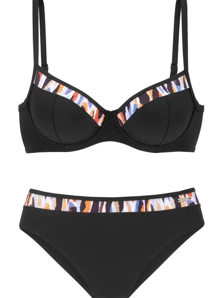 LASCANA Costum de baie două piese mai multe culori negru