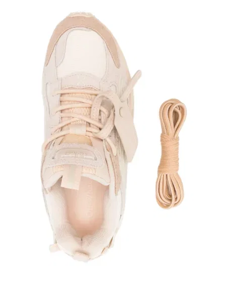 Sneakerși Off-white din piele de căprioară alb
