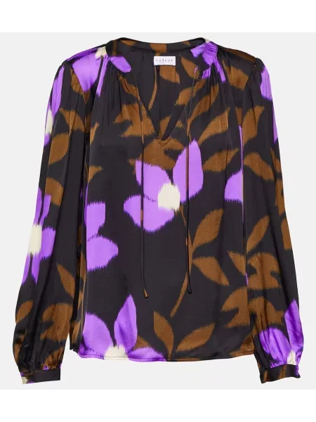 Top Velvet din satin cu imagine