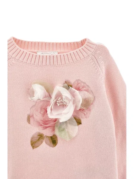 Sweter dziecięcy Monnalisa różowy
