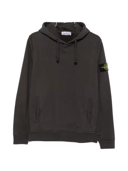 Hanorac cu glugă Stone Island cu strasuri cu cordon gri