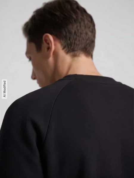 Bluza z tonalnym napisem z logo model Salbo' Boss Green czarna