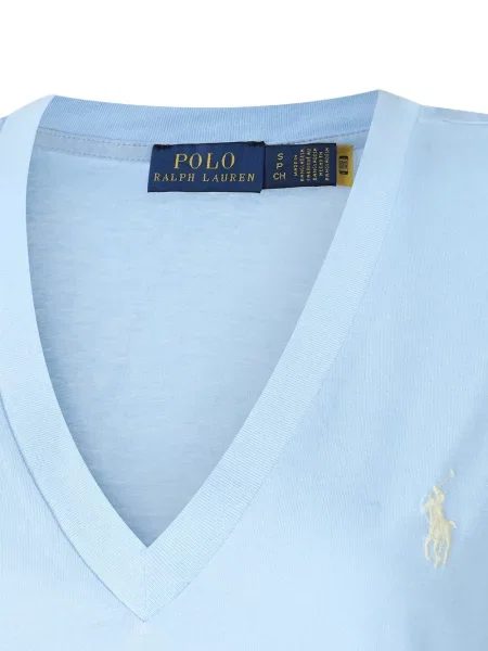 V-nyakú pólóing Polo Ralph Lauren kék