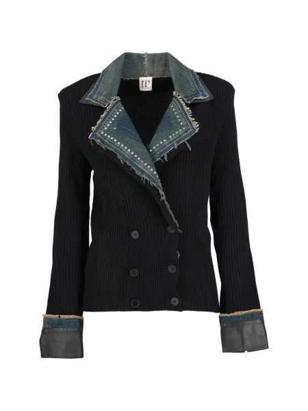 Kurtka Mondrian dwurzędowa czarna