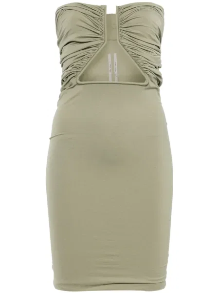 Mała sukienka mini Rick Owens z dżerseju garniturowa zielona