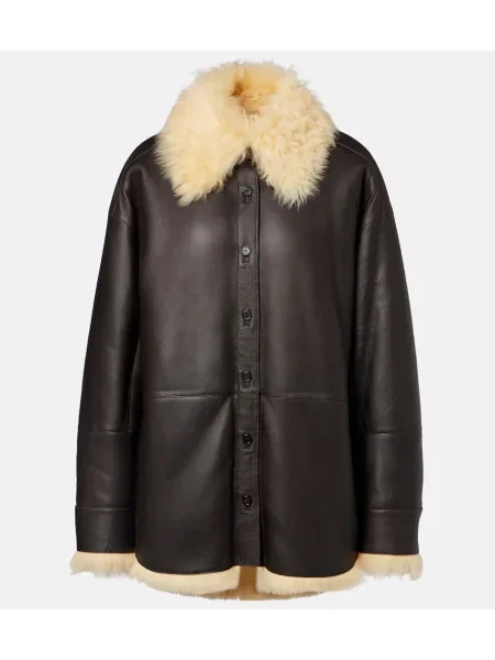 Geanta de piele Acne Studios maro