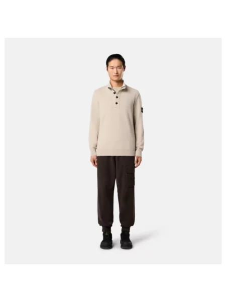 Kardigan Stone Island wełniany z kamieniami beżowy