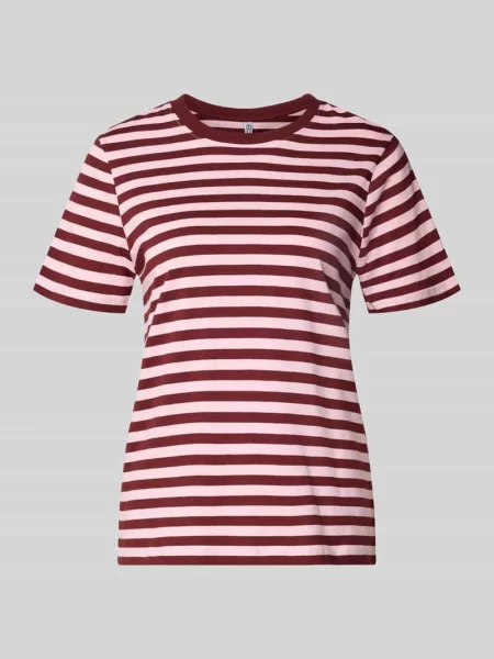 Krój regular fit t-shirt z czystej bawełny model RIA' Pieces