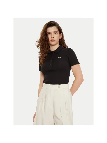 Lacoste Polo majica Slim Fit črna