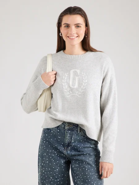 GAP Pulover gri amestecat alb