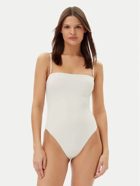 Calvin Klein Swimwear Strój kąpielowy beżowy