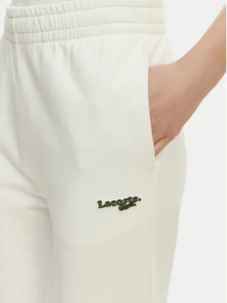 Teplákové kalhoty Lacoste bílé