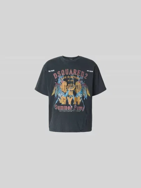 Sport Mężczyzna L Koszulka z grafiką Dsquared2 szary