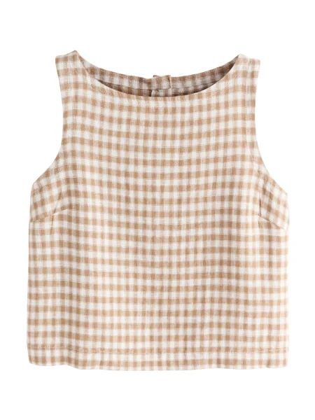 Next Tricou bej / natural alb