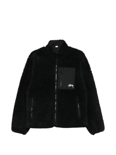 Geacă Stüssy din fleece negru