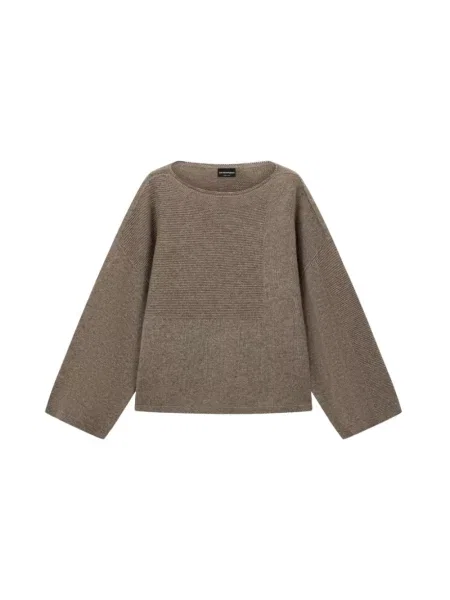 Sweter Emporio Armani wełniany brązowy