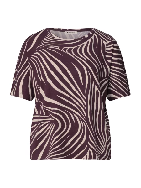 STREET ONE Tricou Crista deschis / roșu vin bej