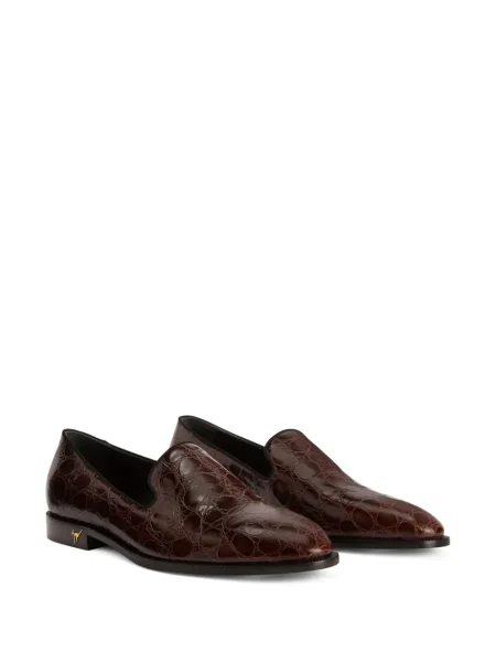 Pantofi loafer Giuseppe Zanotti din piele maro