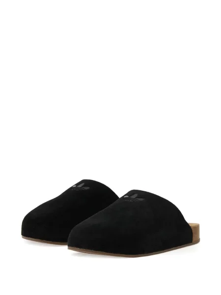 Sneakerși Adidas Campus cu imagine alergare din piele de căprioară negru