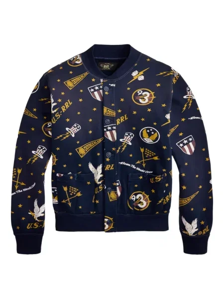 Дълго суитчър Ralph Lauren Rrl с дълъг ръкав синьо