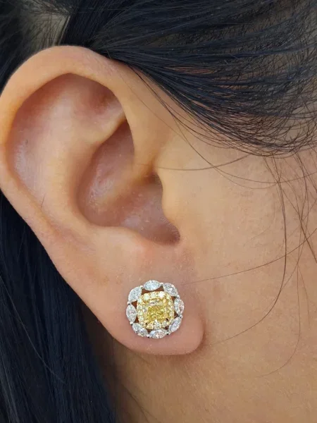Diamant cercei Hyt Jewelry alb