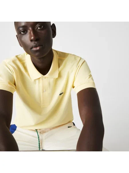 Lacoste Koszulka Polo Oryginał Petit Piqué żółta