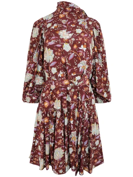 Rochie Ulla Johnson cu model floral cu imagine roșu