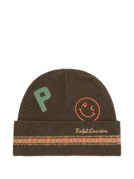 Căciulă Polo Ralph Lauren tricotate cu autograf chunky gri