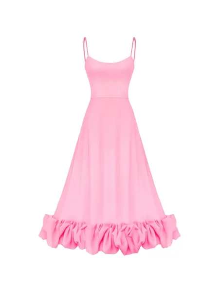 Rochie midi Post Meridiem roz
