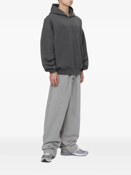 Суичър с качулка Fear Of God Essentials с автограф сиво