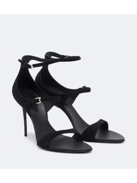 Sandale Alaïa din piele de căprioară negru